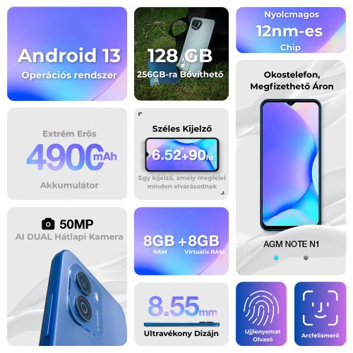 AGM Note N1 4G 50MP kamera ütésálló telefon strapatelefonok strapabíró telefon vízálló telefon munkás telefon strapatelefon törhetetlen telefon ütésálló okostelefon agm telefon munkatelefon