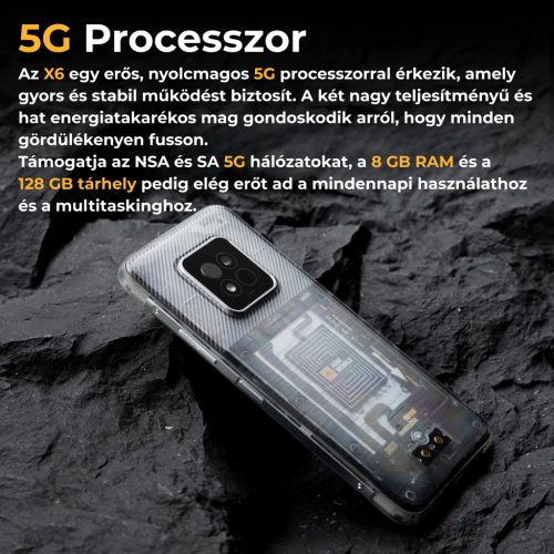 AGM X6 5G 8GB RAM 128GB tárhely ütésálló telefon strapatelefonok strapabíró telefon vízálló telefon munkás telefon strapatelefon törhetetlen telefon ütésálló okostelefon agm telefon munkatelefon