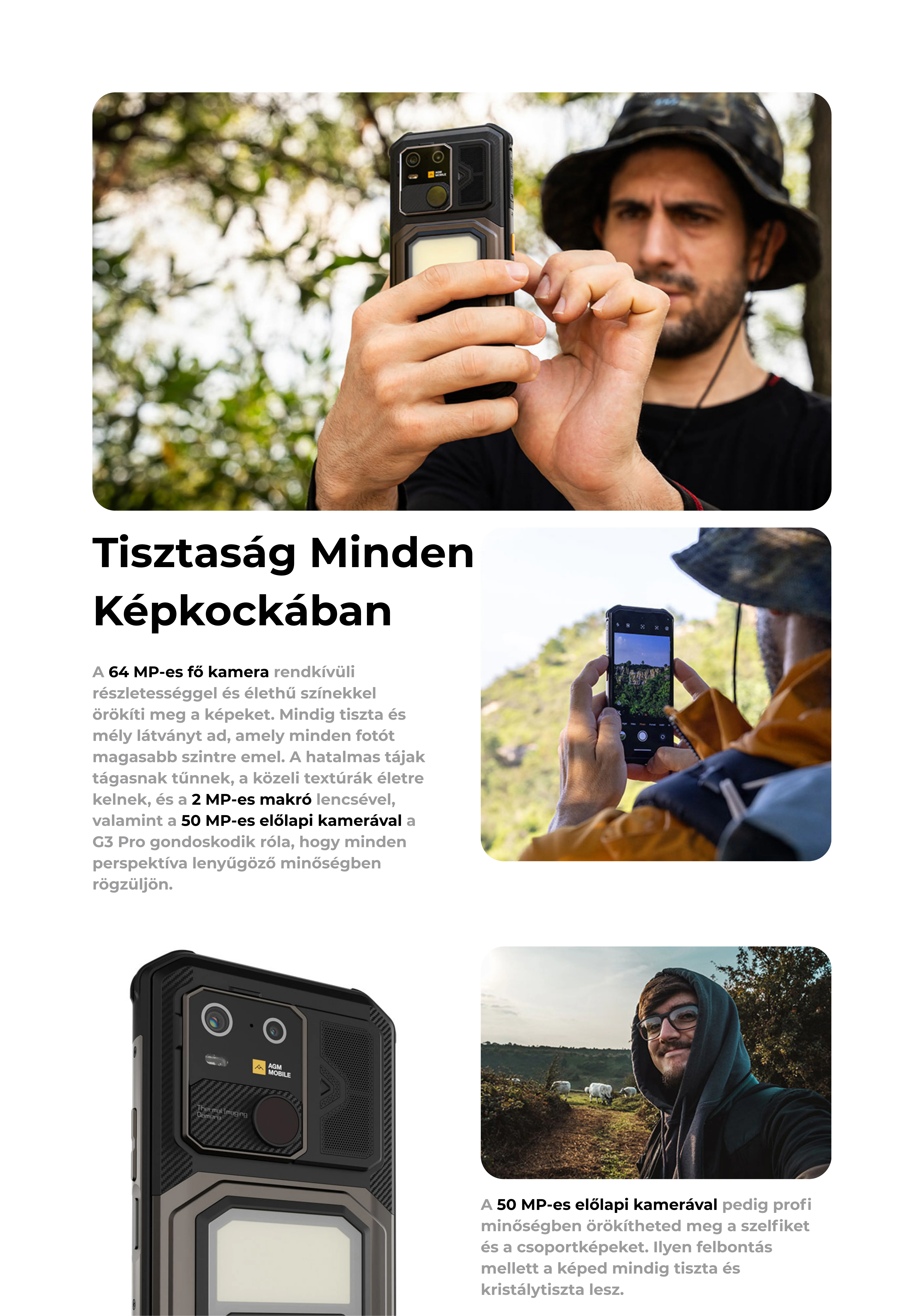AGM G3 Pro 5g telefon ütésálló telefon strapatelefonok strapabíró telefon vízálló telefon munkás telefon strapatelefon törhetetlen telefon ütésálló okostelefon agm telefon munkatelefon hőkamera 64MP kamera