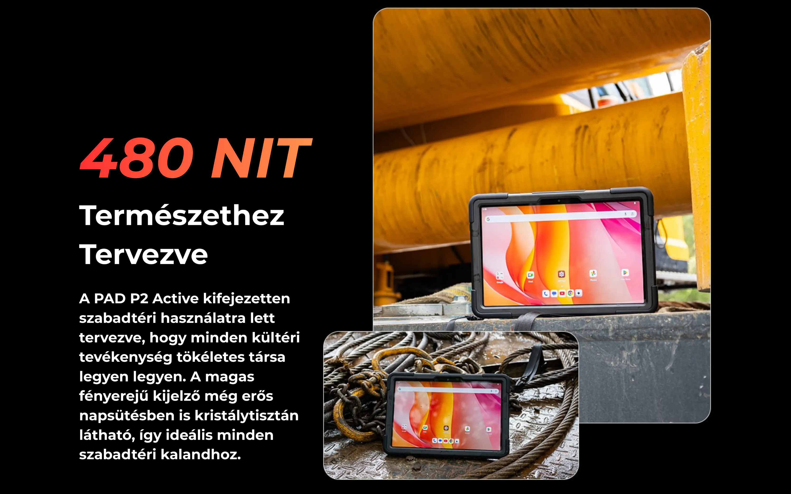 AGM Pad P2 Active 4G ütésálló tablet ütésálló vízálló ipari tablet nagy akkumulátorral ütésálló tablet vízálló tablet munkatablet törhetetlen tablet nagy akkumulátoros tablet kültéri tablet agm tablet agm